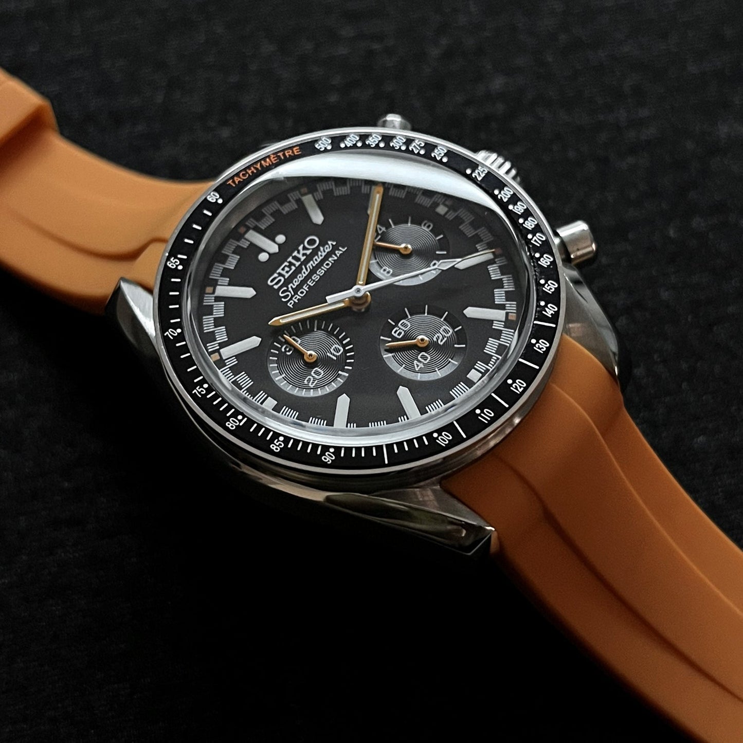 Custom SeikoMod Orange Speed Watch