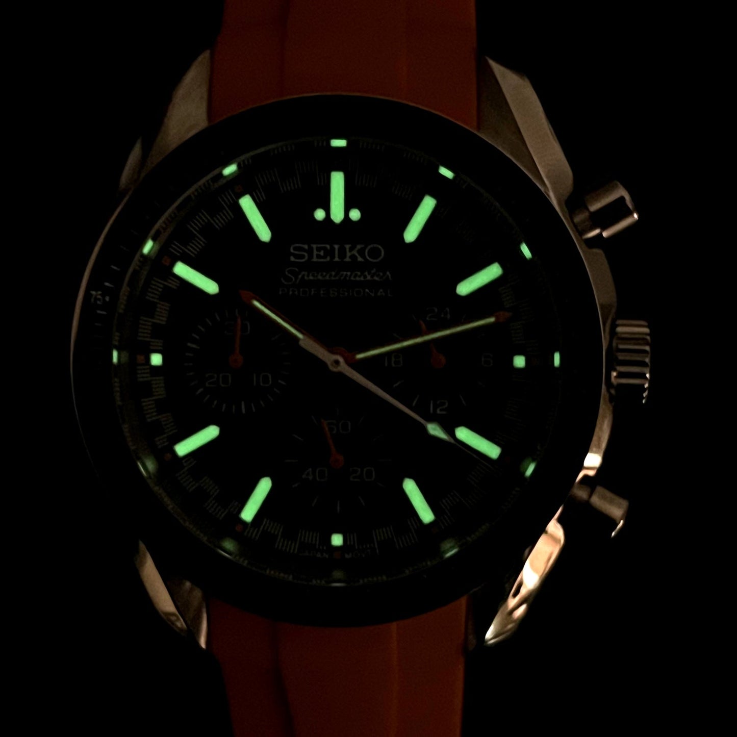 Custom SeikoMod Orange Speed Watch