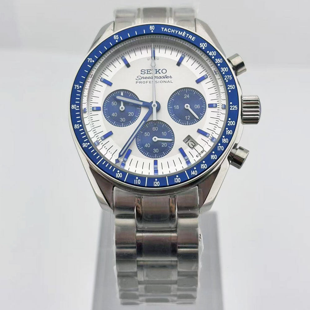 Custom Blue Speed Chrono SeikoMod