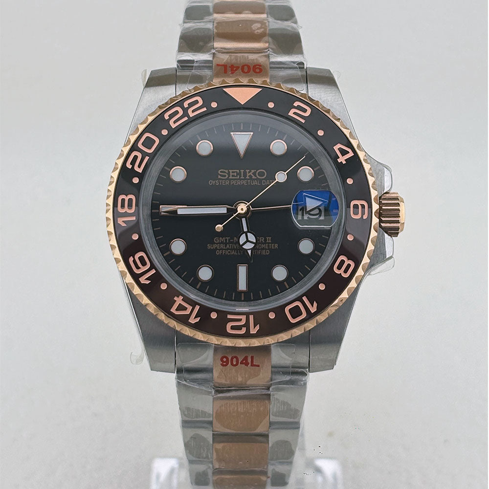 Custom SeikoMilsub GMT Rose gold