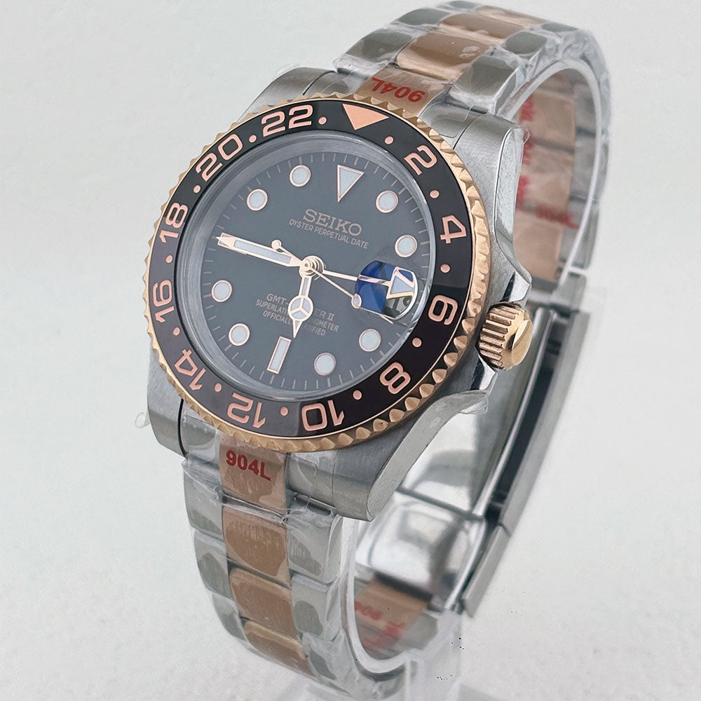 Custom SeikoMilsub GMT Rose gold