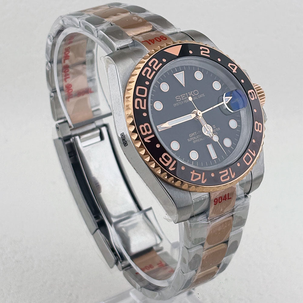 Custom SeikoMilsub GMT Rose gold