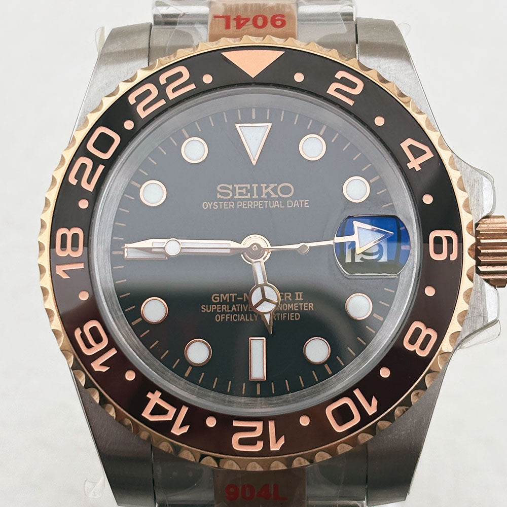 Custom SeikoMilsub GMT Rose gold