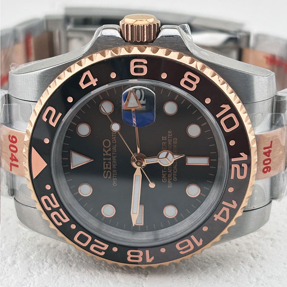 Custom SeikoMilsub GMT Rose gold