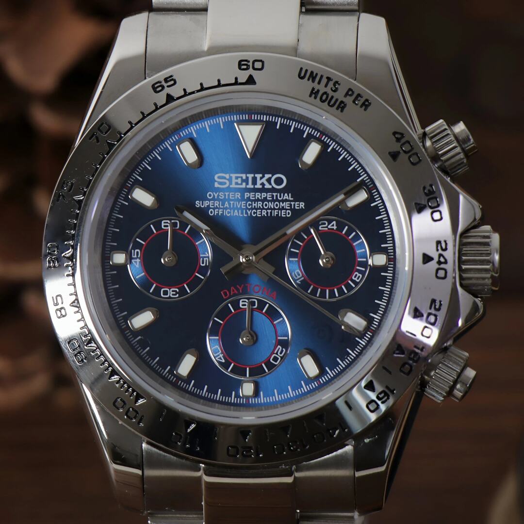 SeikoMod Daytona Blue