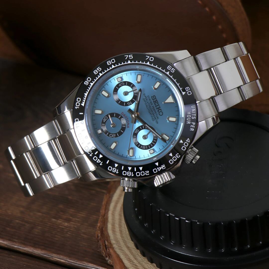 SeikoMod Daytona Ice Blue