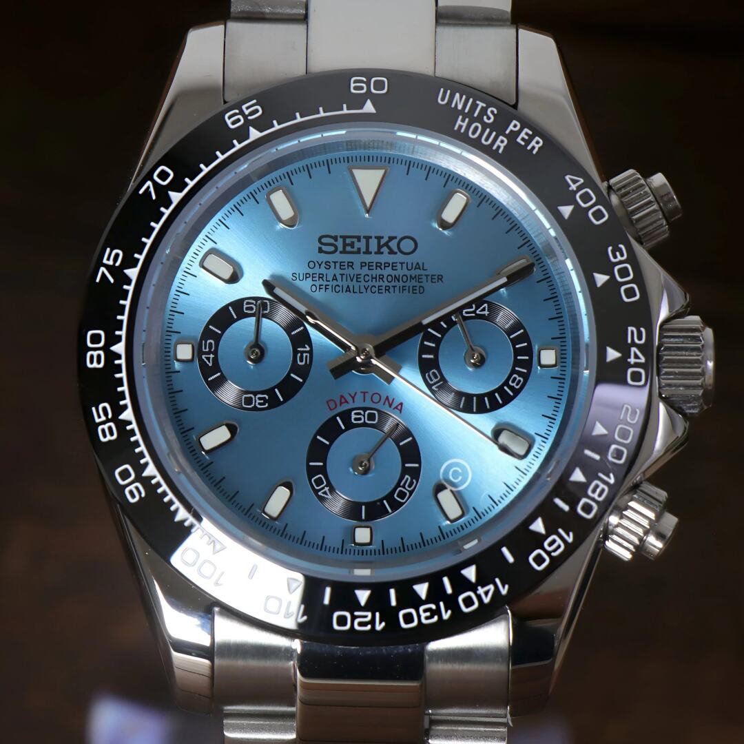 SeikoMod Daytona Ice Blue