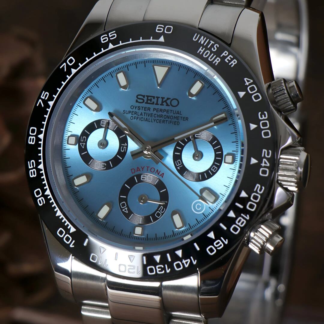 SeikoMod Daytona Ice Blue