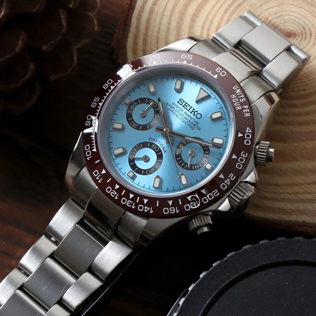 SeikoMod Daytona Ice Blue II