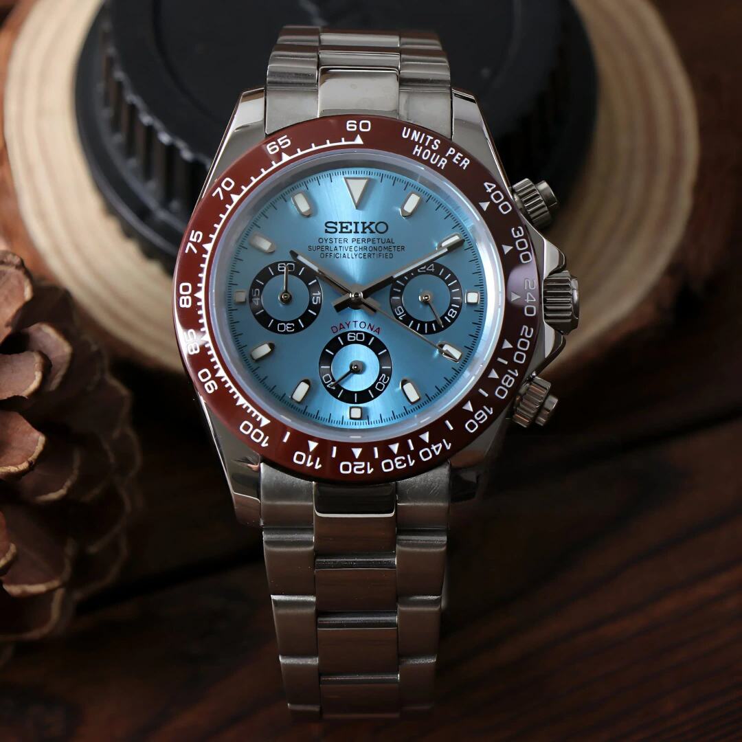 SeikoMod Daytona Ice Blue II