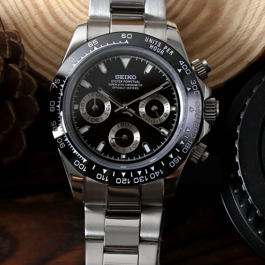 SeikoMod Daytona Black Ceramic