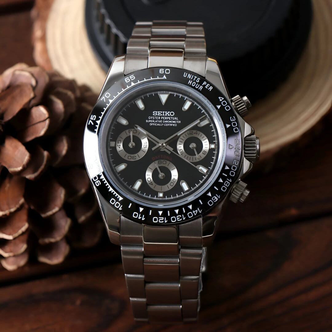 SeikoMod Daytona Black Ceramic