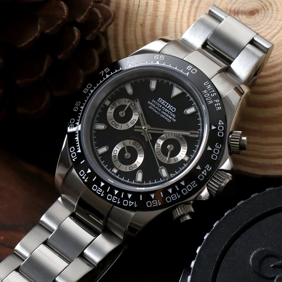 SeikoMod Daytona Black Ceramic