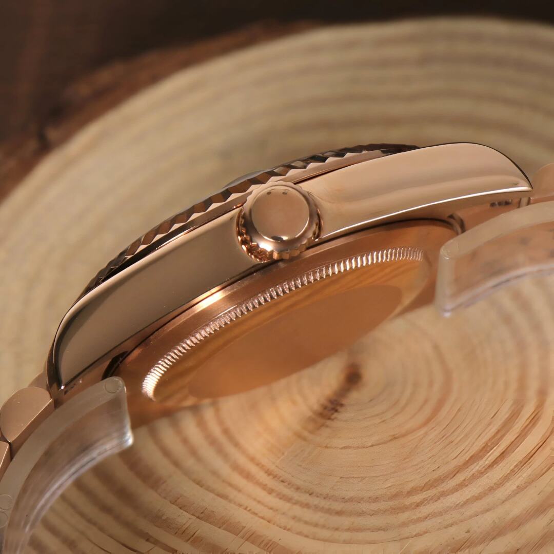 SeikoMod Datejust Rose Gold Crystal Champagne