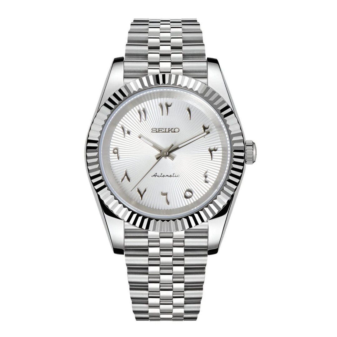 SeikoMod Datejust Arab White