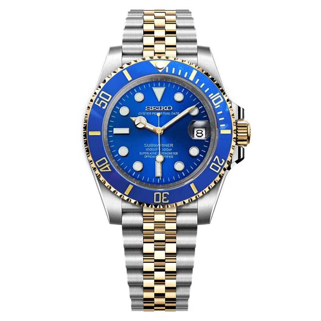 SeikoMod Submariner Twotone Blue
