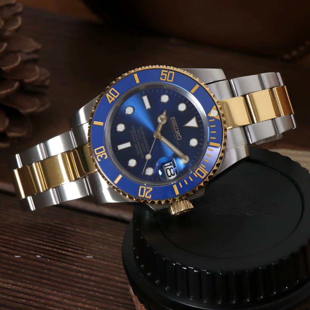 SeikoMod Submariner Twotone Blue