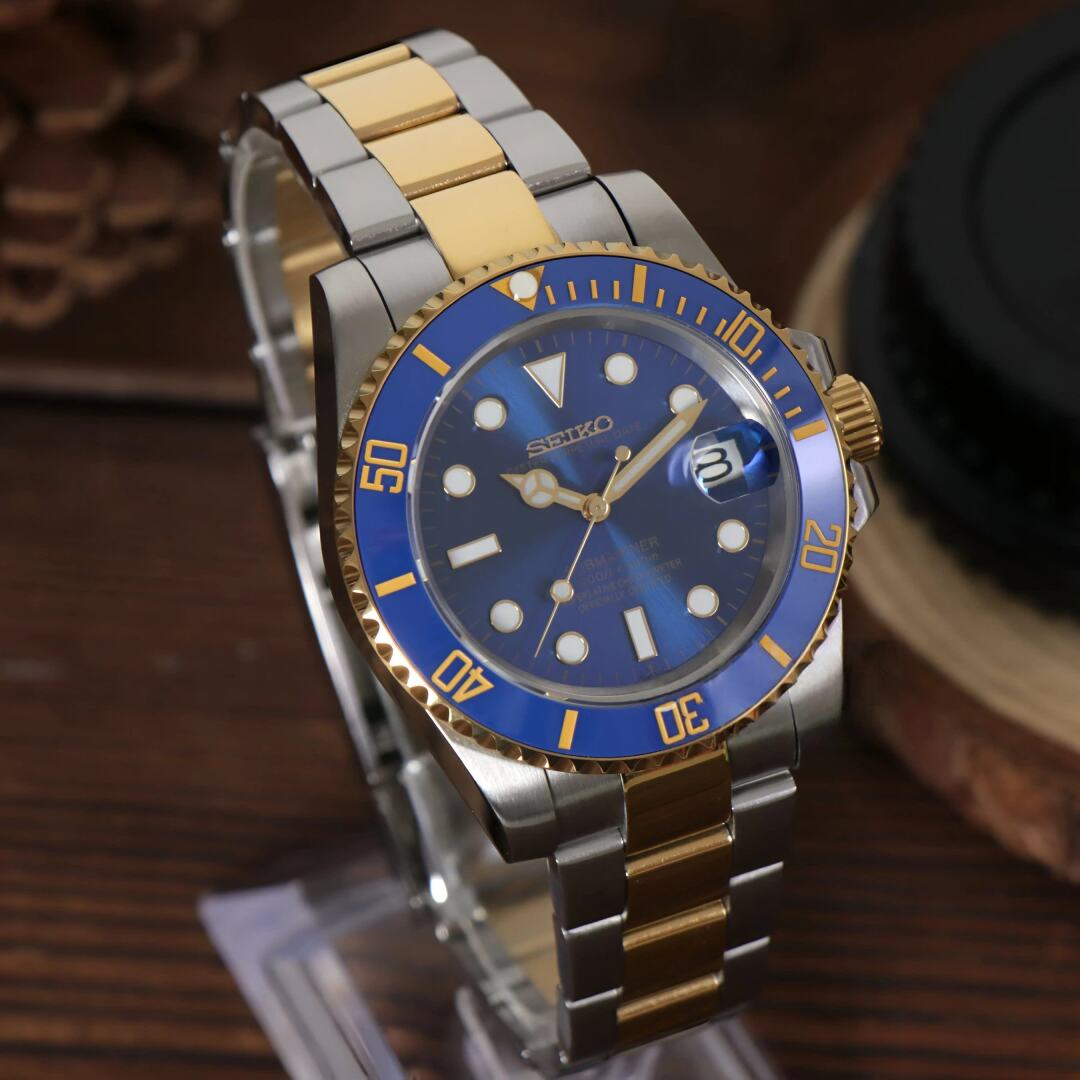 SeikoMod Submariner Twotone Blue