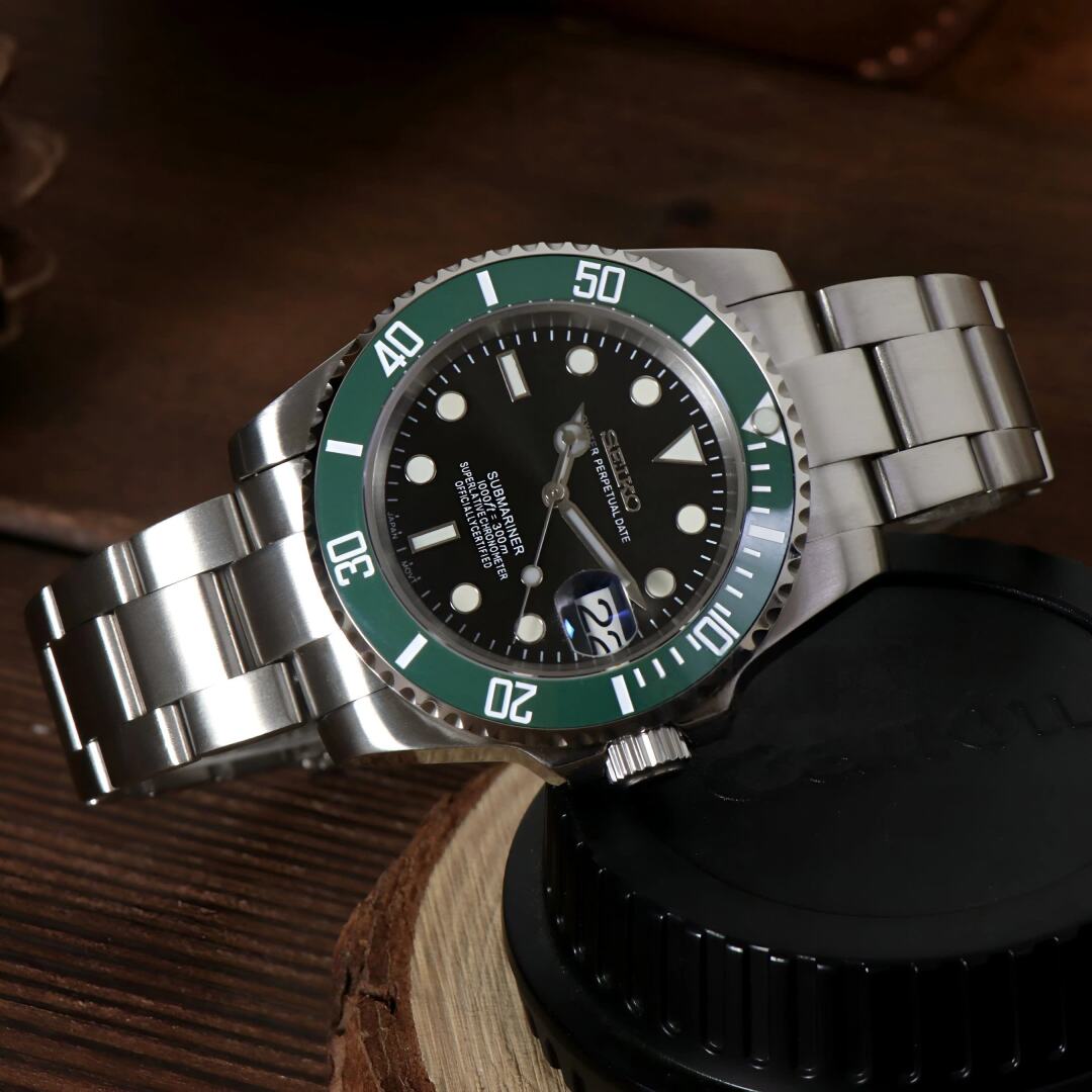 SeikoMod Submariner Blue Green