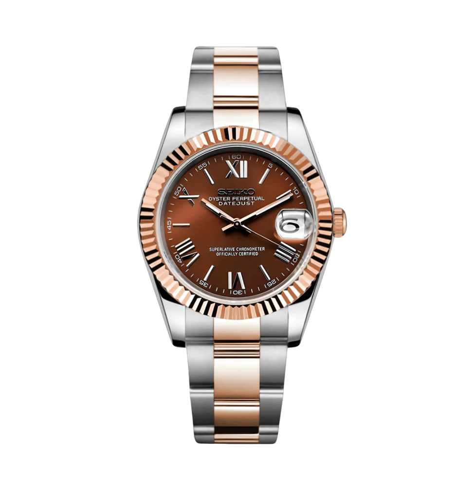 SeikoMod Datejust Chocolate Roman