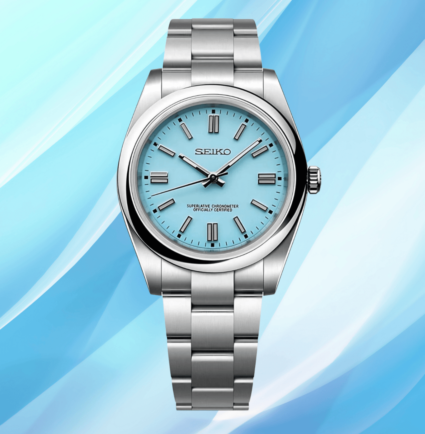 SeikoMod Datejust Oyster Tiffany Blue