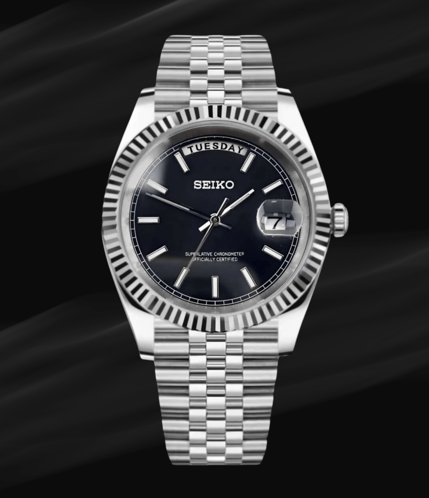 SeikoMod Day-Date Classic Black
