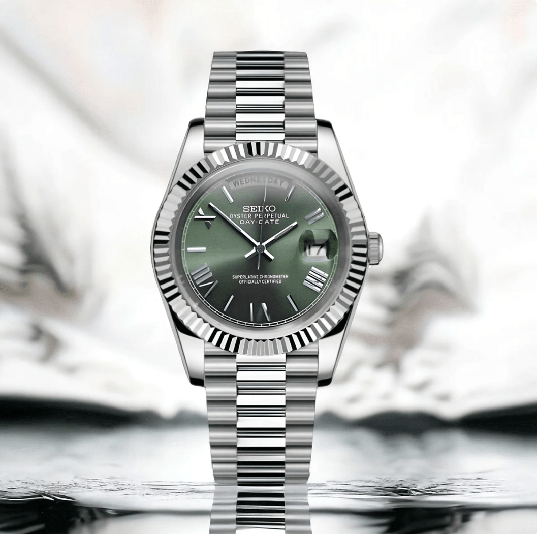 SeikoMod Day-Date Olive Green