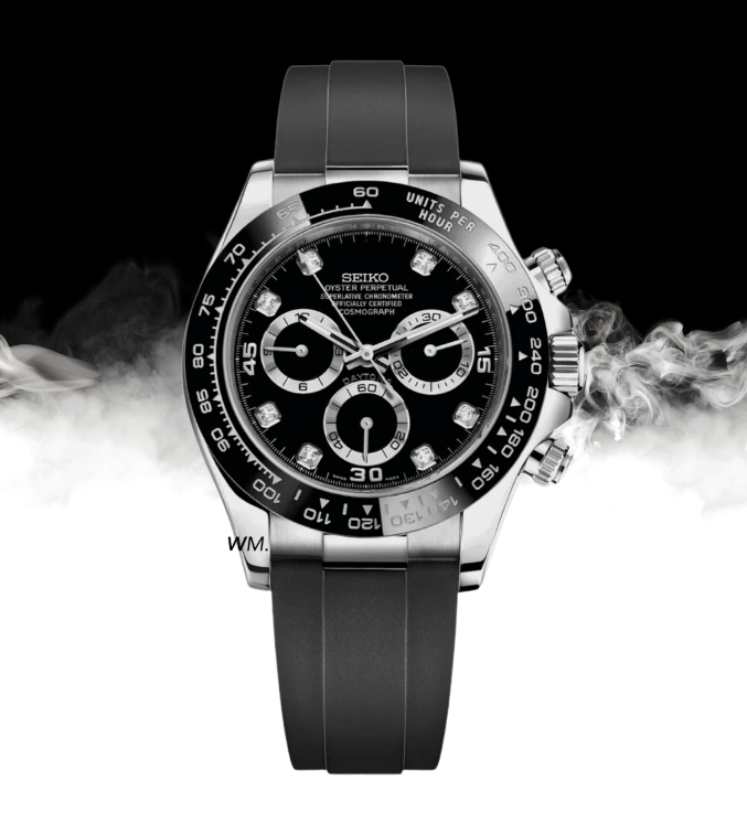 SeikoMod Daytona Black Gem