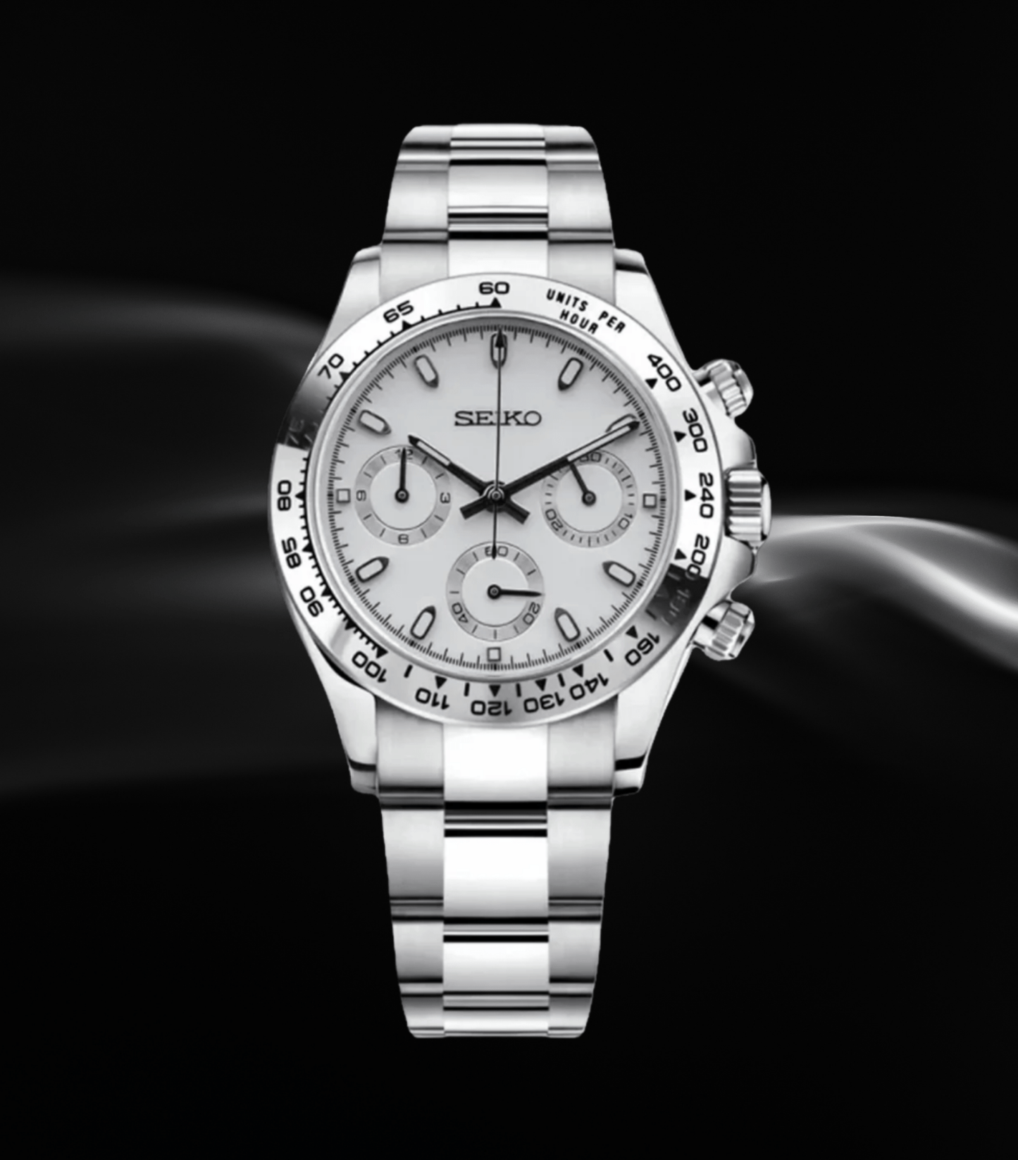 SeikoMod Daytona Ceramic White