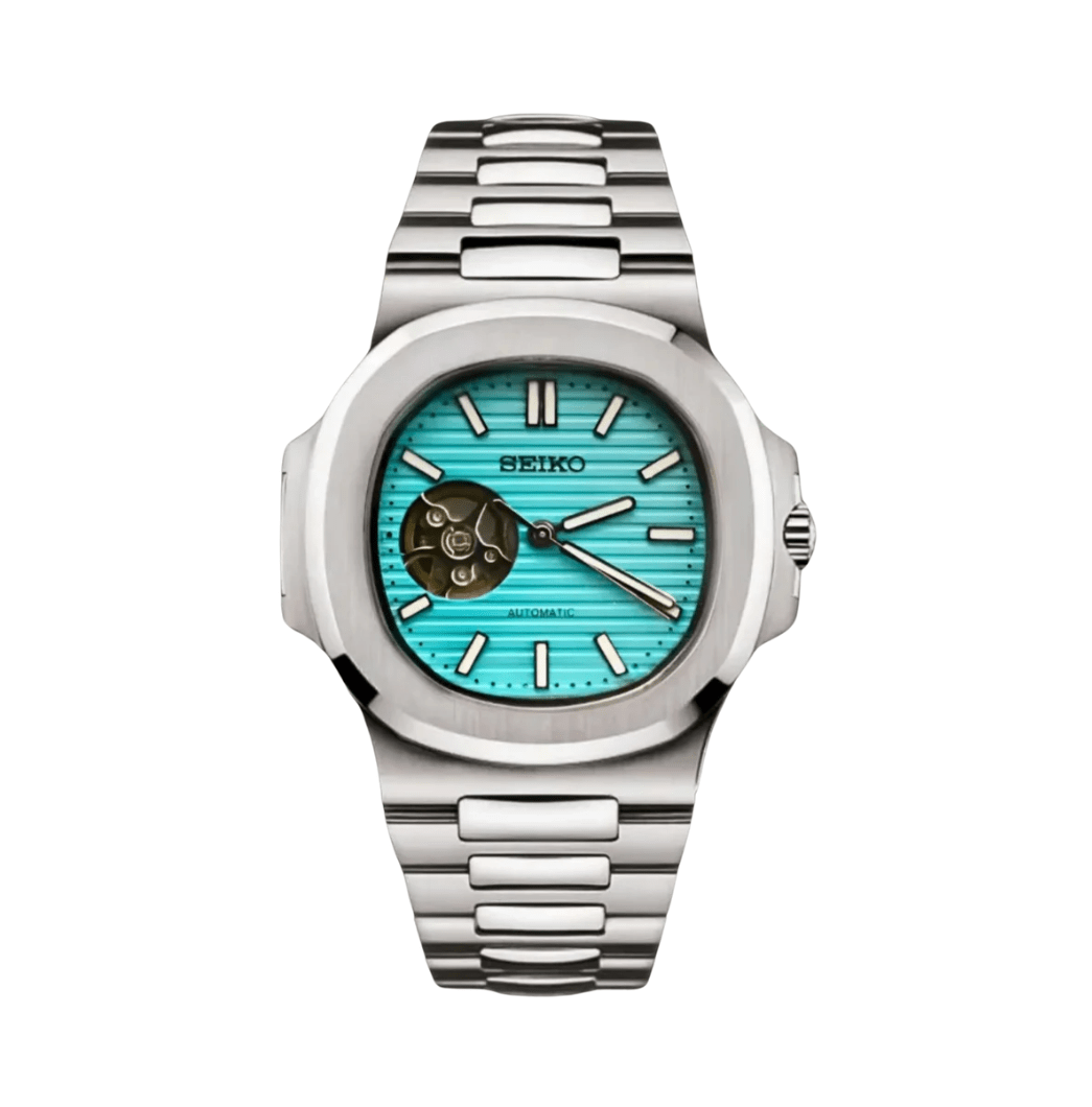 SeikoMod Nautilus (Open Heart) Tiffany Blue