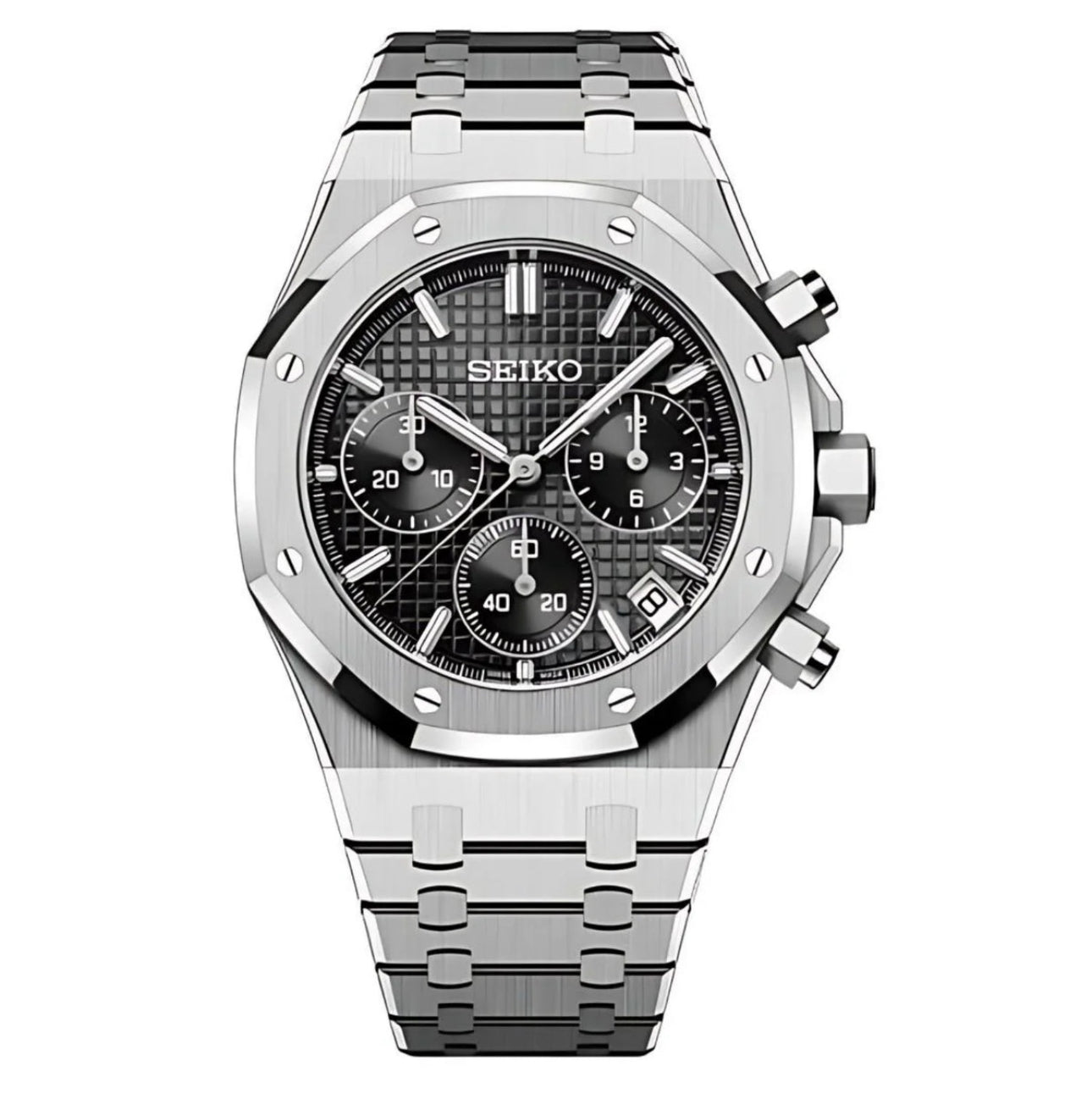 SeikoMod Royal Oak Chronograph Black