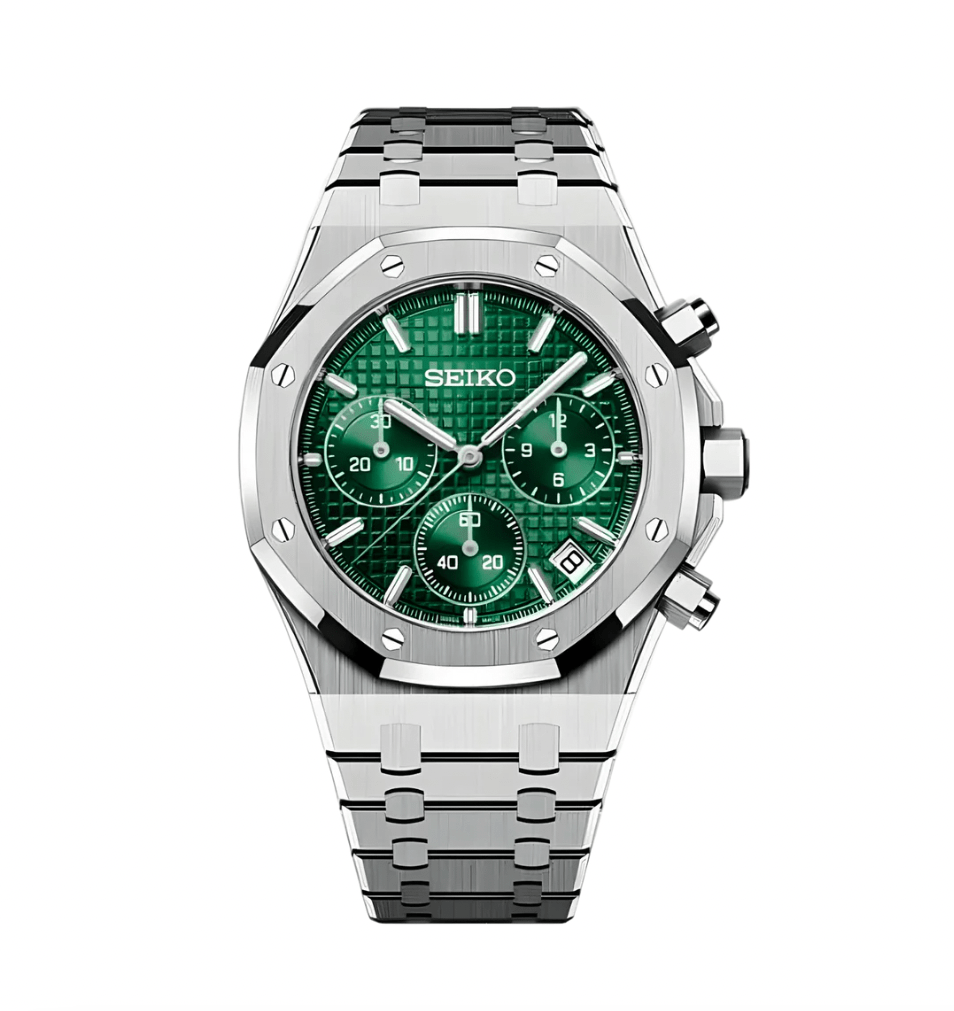 SeikoMod Royal Oak Chronograph Green