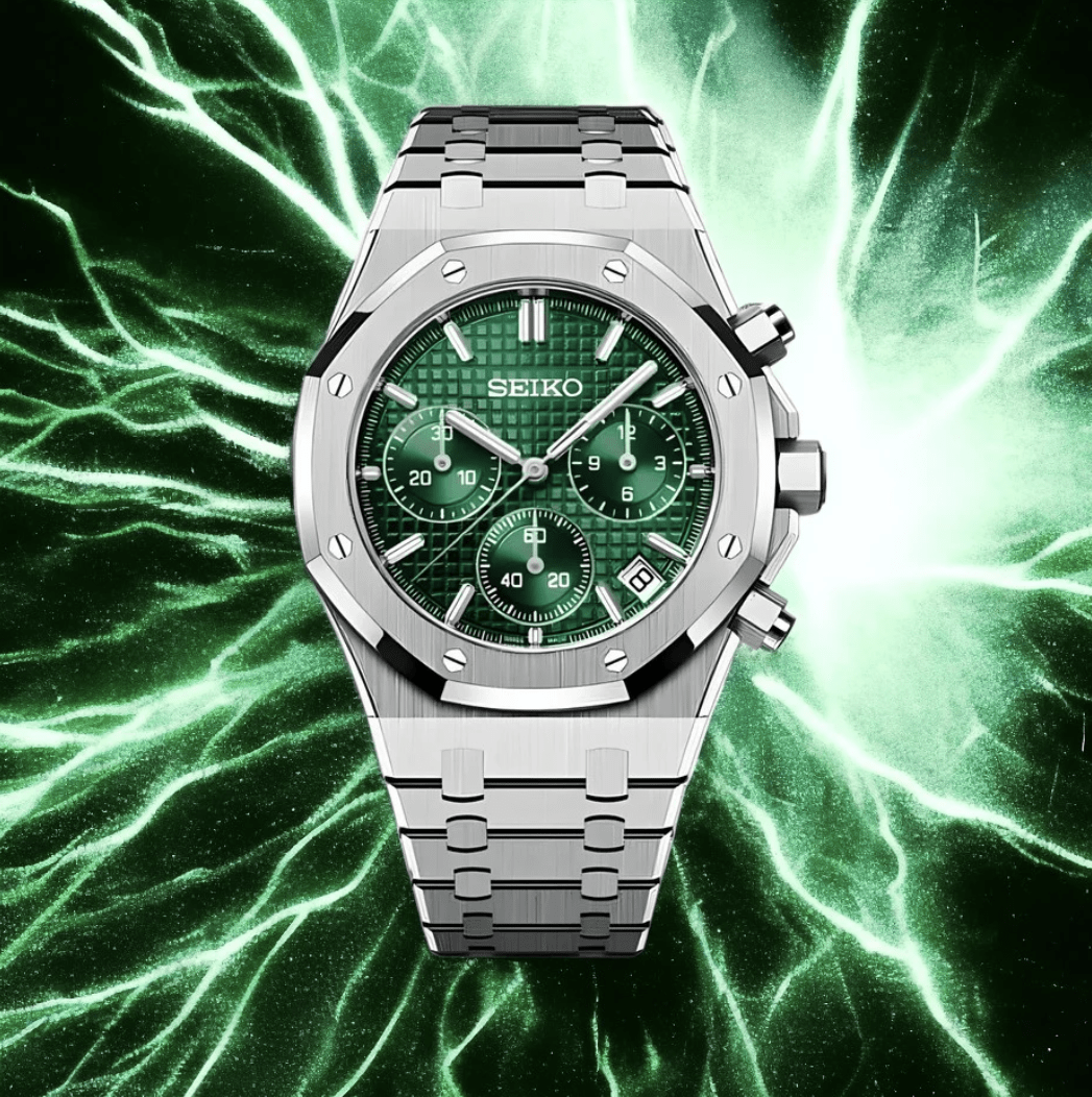 SeikoMod Royal Oak Chronograph Green