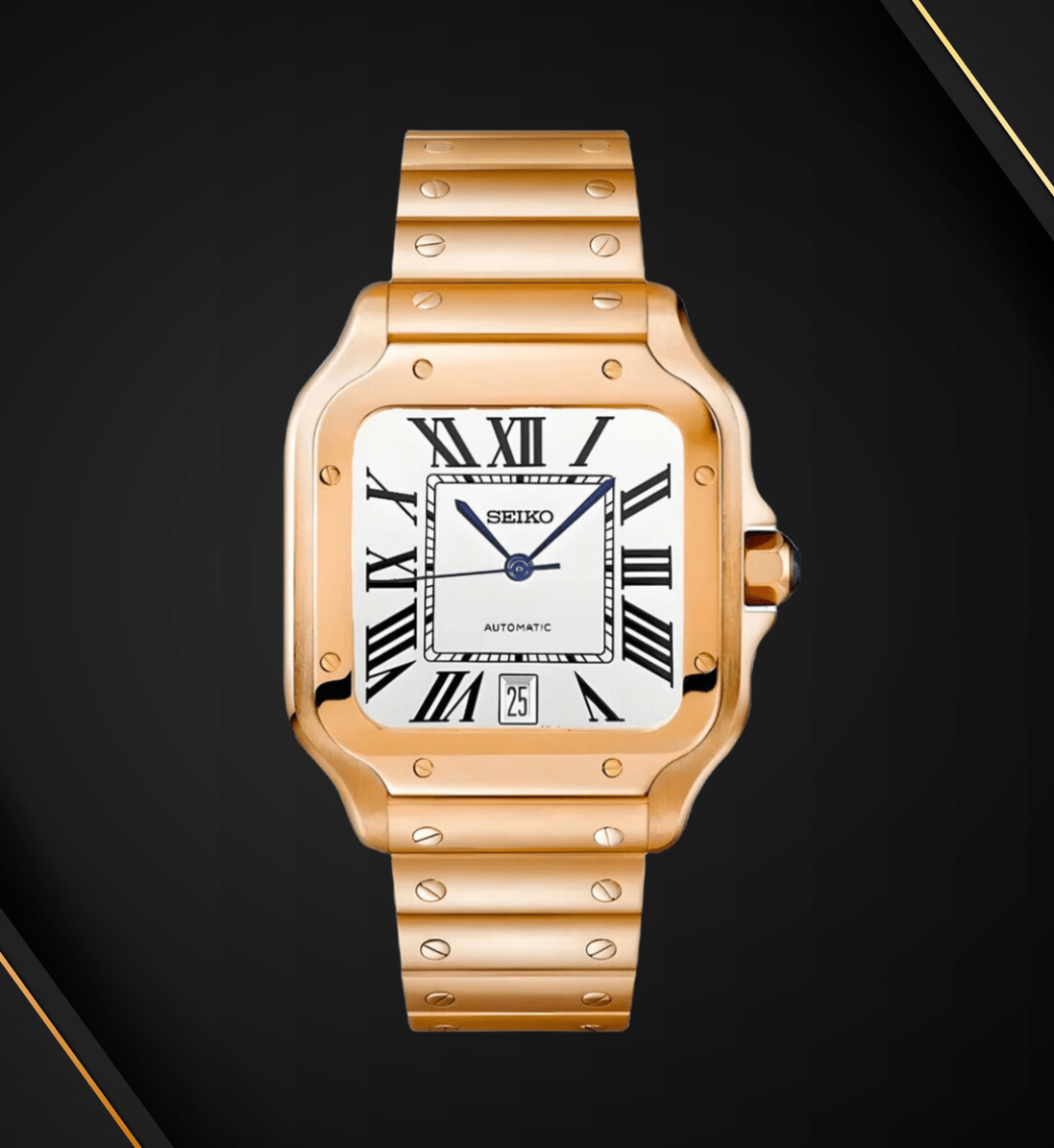 SeikoMod Santos Classic Rose Gold