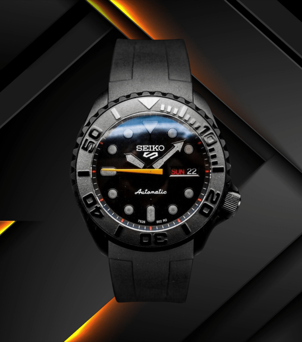 SeikoMod SKX Black Orange