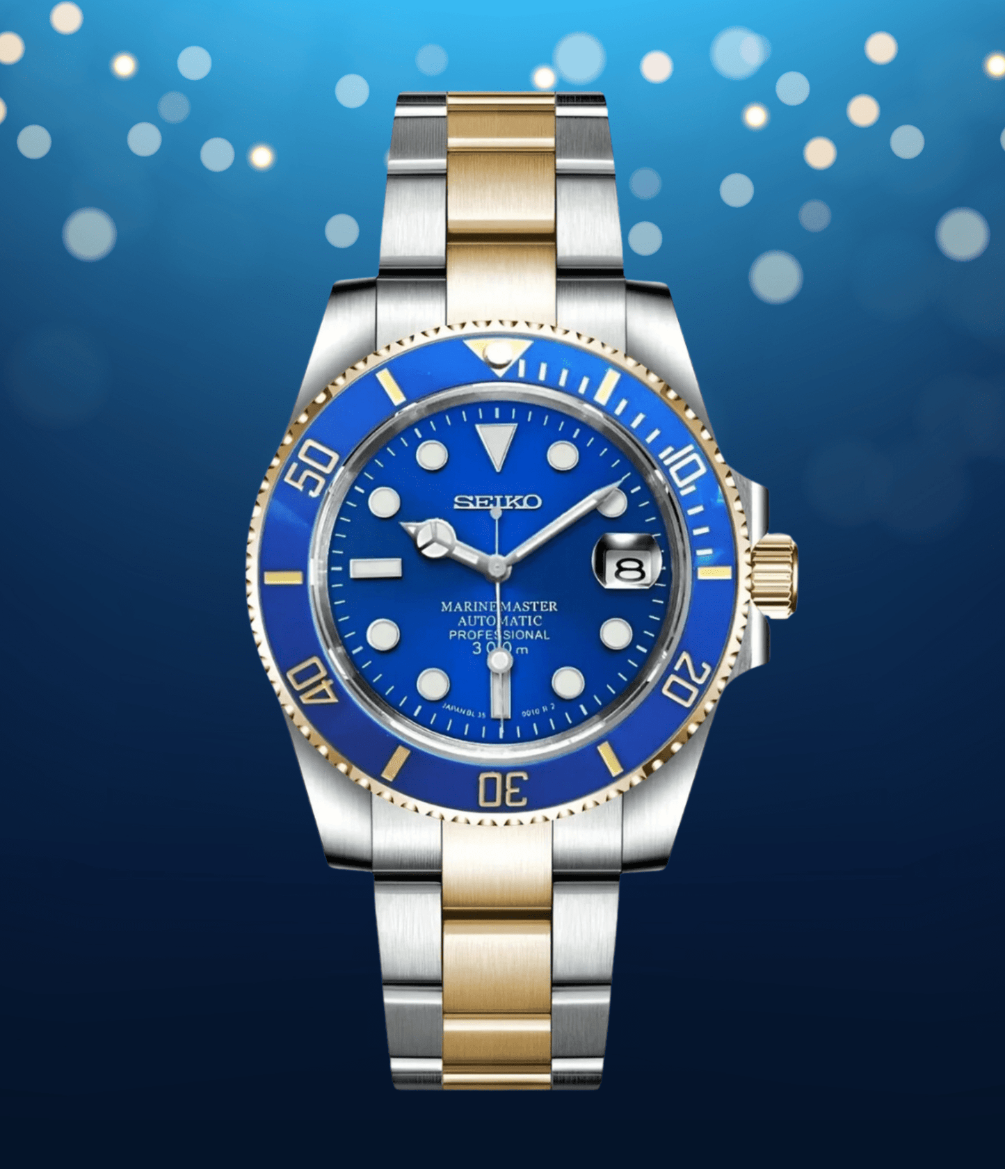 SeikoMod Submariner Twotone Blue