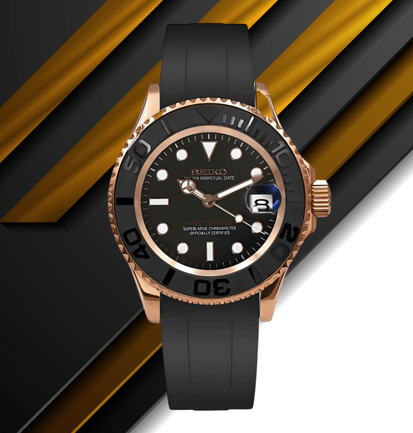 SeikoMod Yacht Master Rose Gold