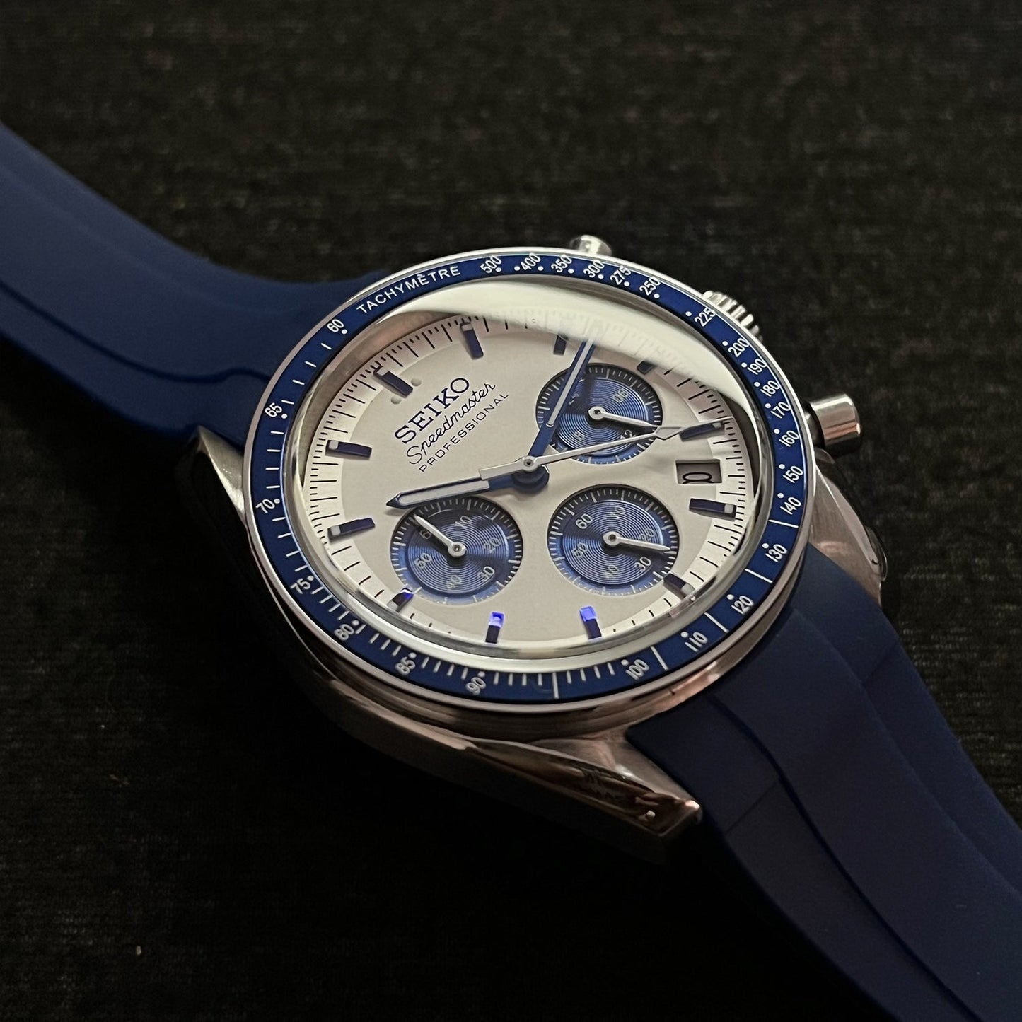 Custom Blue Speed Chrono SeikoMod