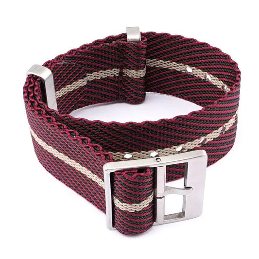 Retro NATO strap in red and khaki