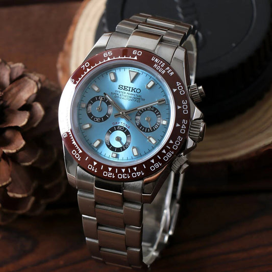 SeikoMod Daytona Ice Blue II