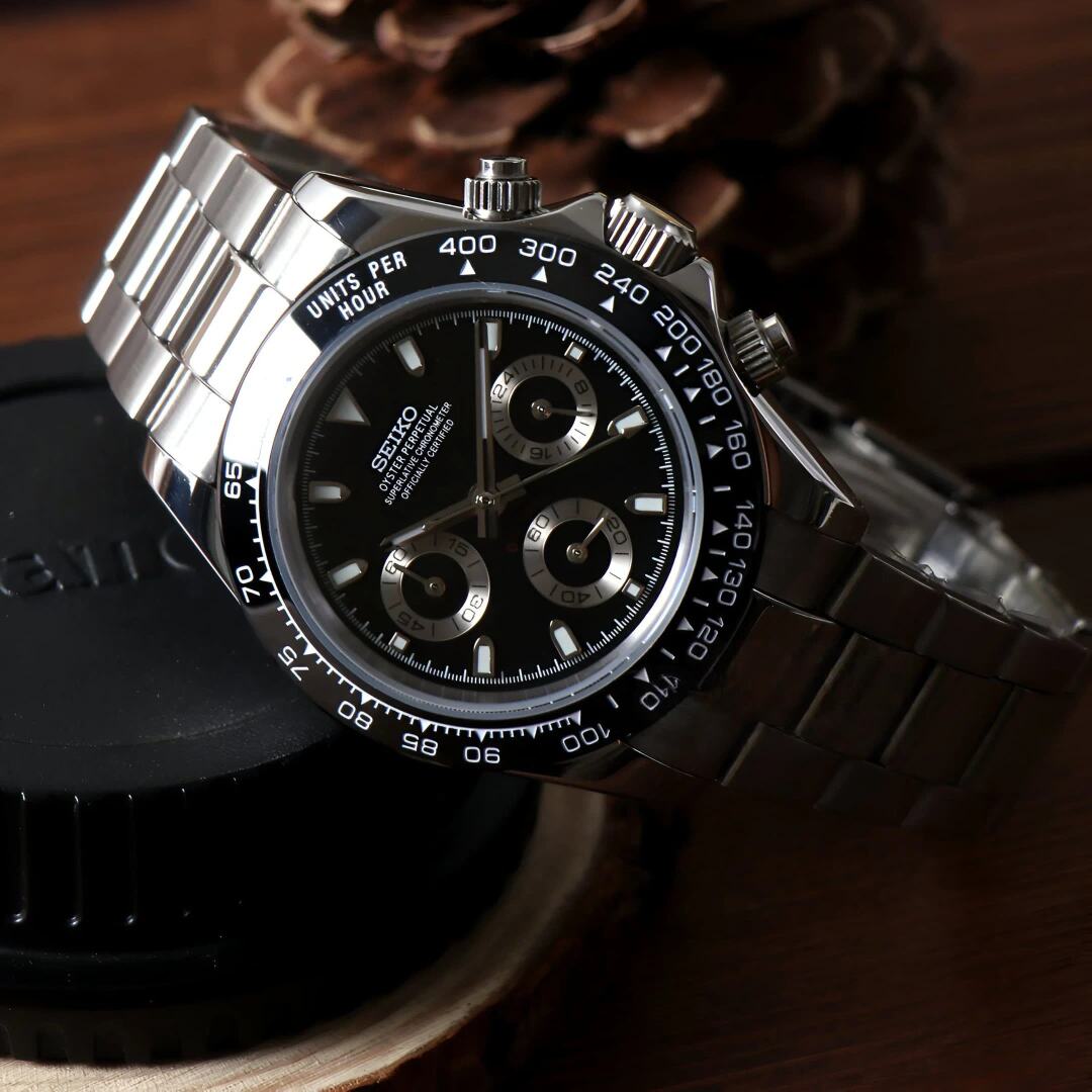 SeikoMod Daytona Black Ceramic