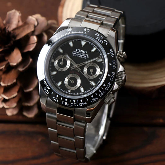 SeikoMod Daytona Black Ceramic