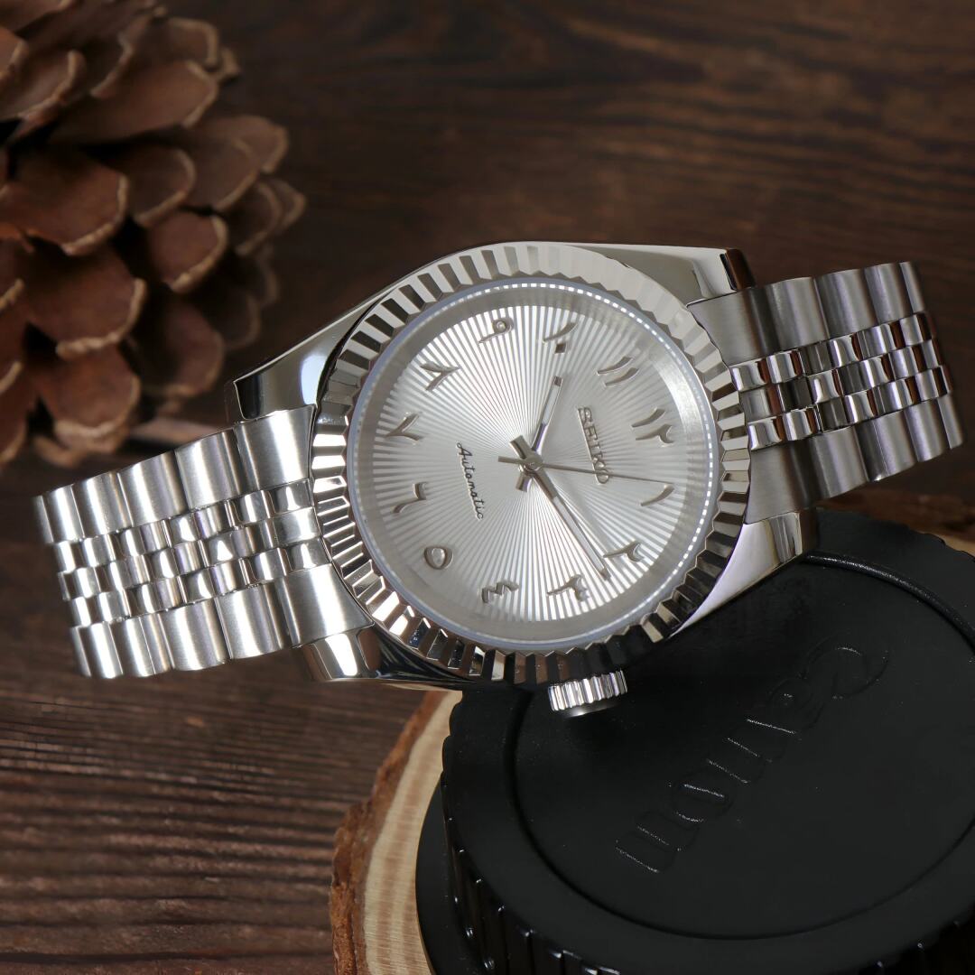 SeikoMod Datejust Arab White