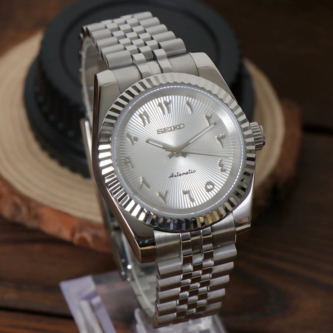 SeikoMod Datejust Arab White