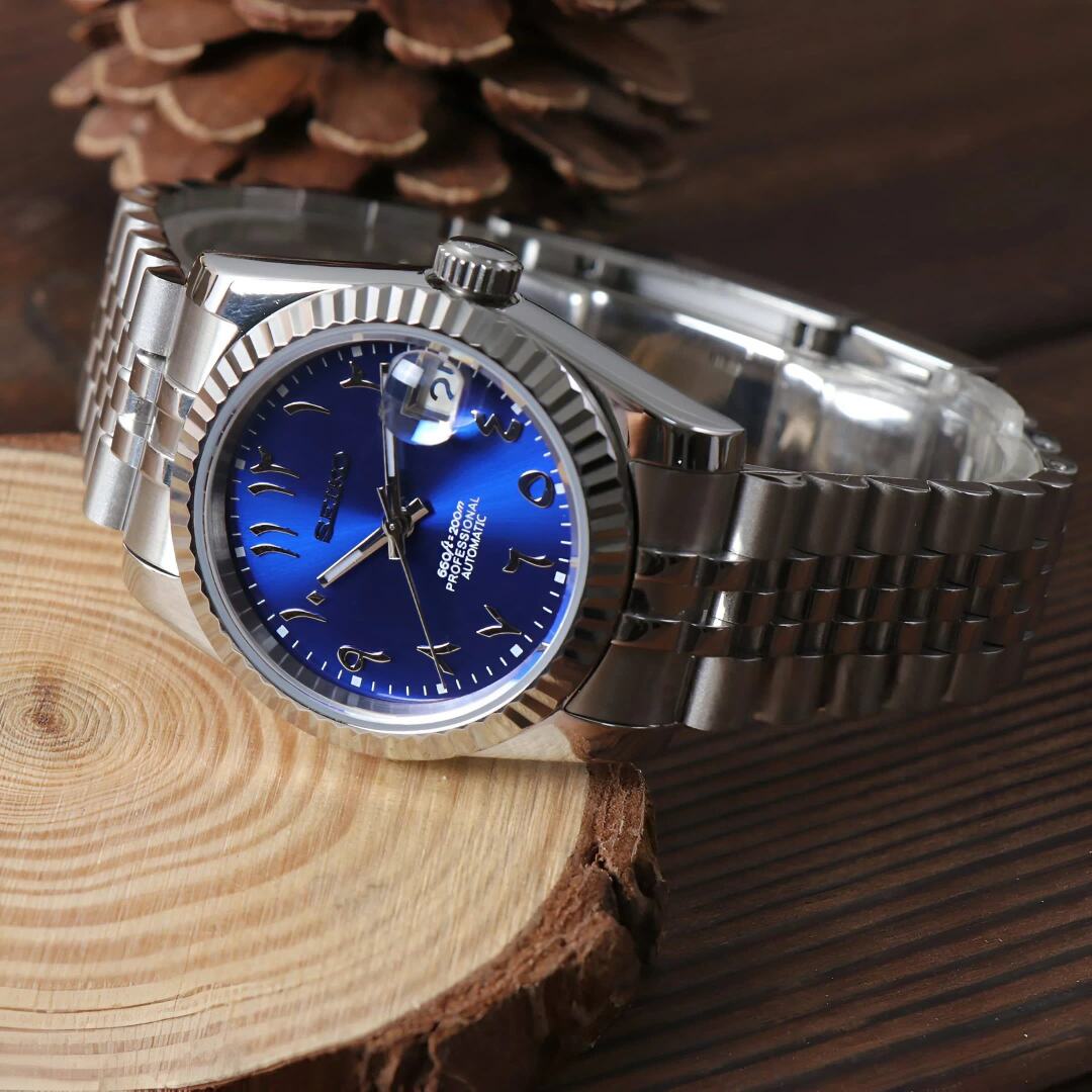SeikoMod Datejust Arab Blue