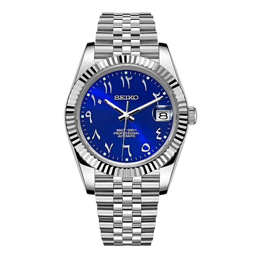 SeikoMod Datejust Arab Blue
