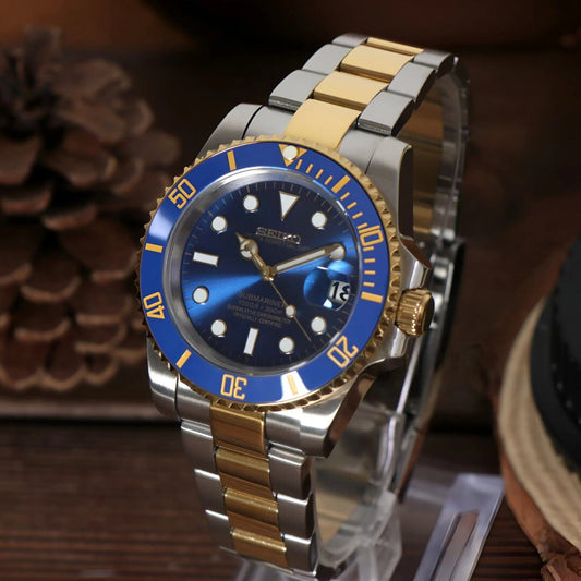 SeikoMod Submariner Twotone Blue