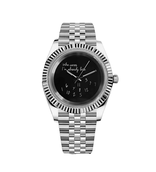 DatejustMod "Who Cares?" - Black