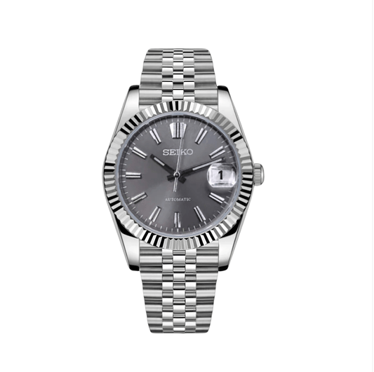 SeikoMod Datejust Sunburst Grey (Jubilee)