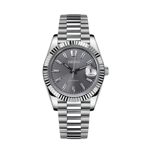 SeikoMod Datejust Sunburst Grey (President)